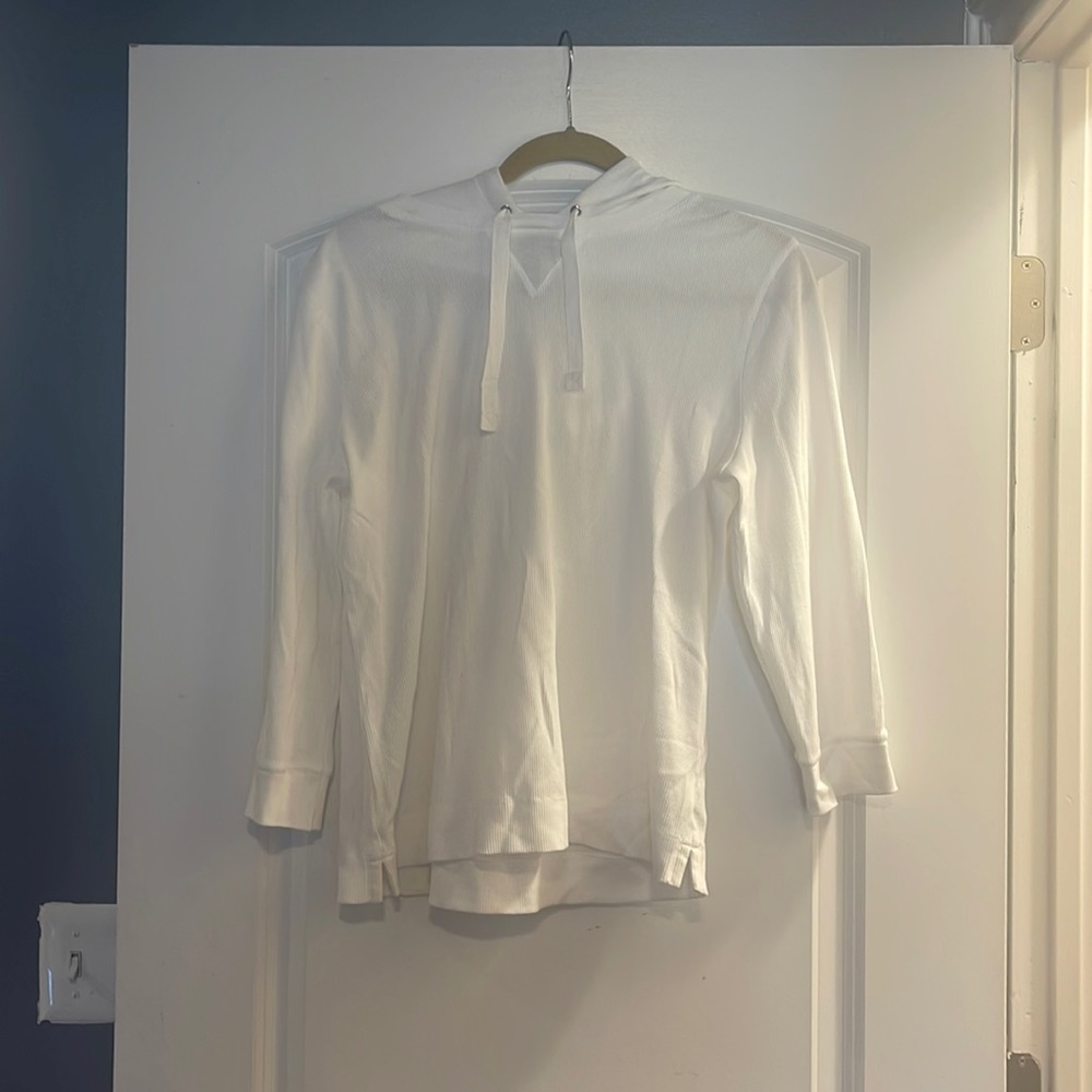 Lauren active by Ralph Lauren xl white cotton hooded top